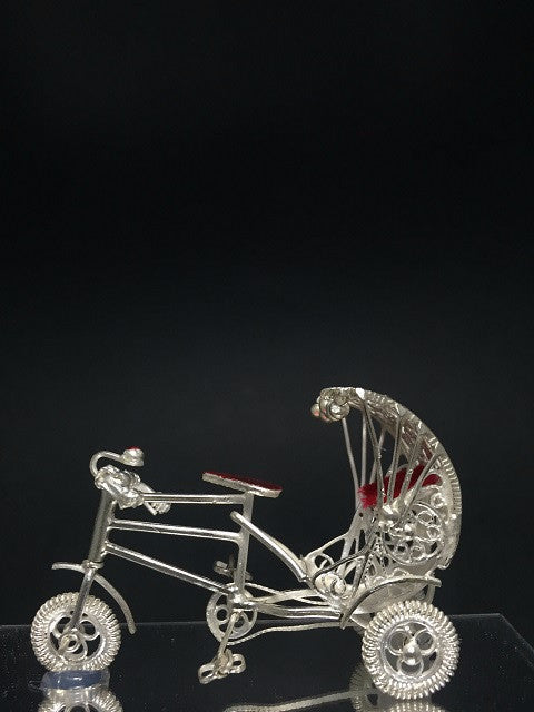 Silver Filigree Cycle Rickshaw