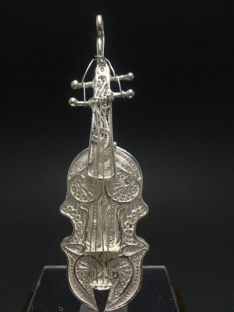 Load image into Gallery viewer, Silver Filigree Violin
