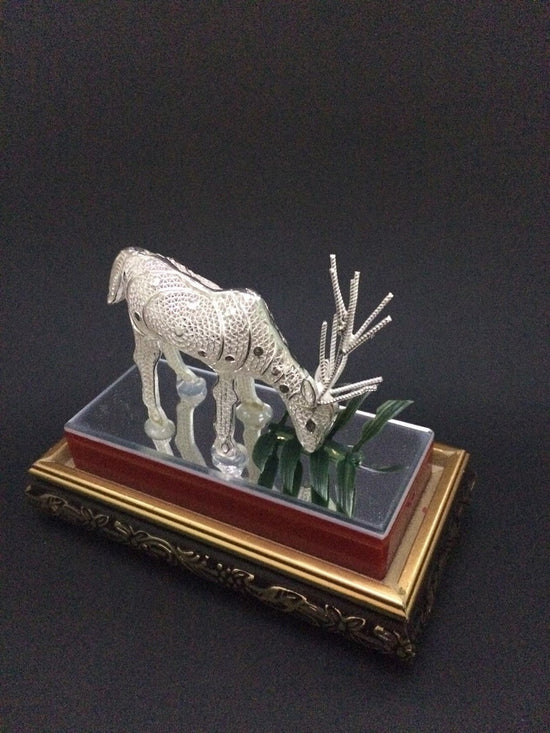 Silver Filigree Deer