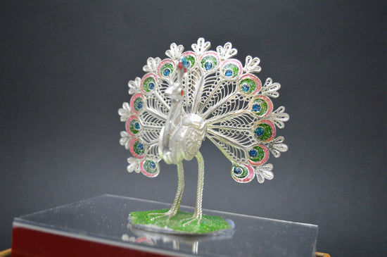 Load image into Gallery viewer, Silver Filigree Peacock
