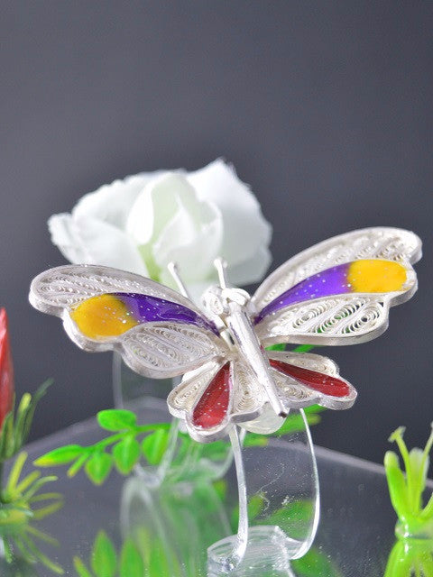 Load image into Gallery viewer, Silver Filigree Butterfly
