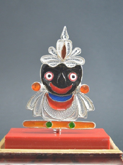 Load image into Gallery viewer, Silver Filigree Lord Jagannath SP219 - SilverLinings.in
