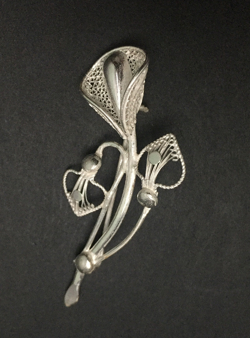 Silver Saree Pin