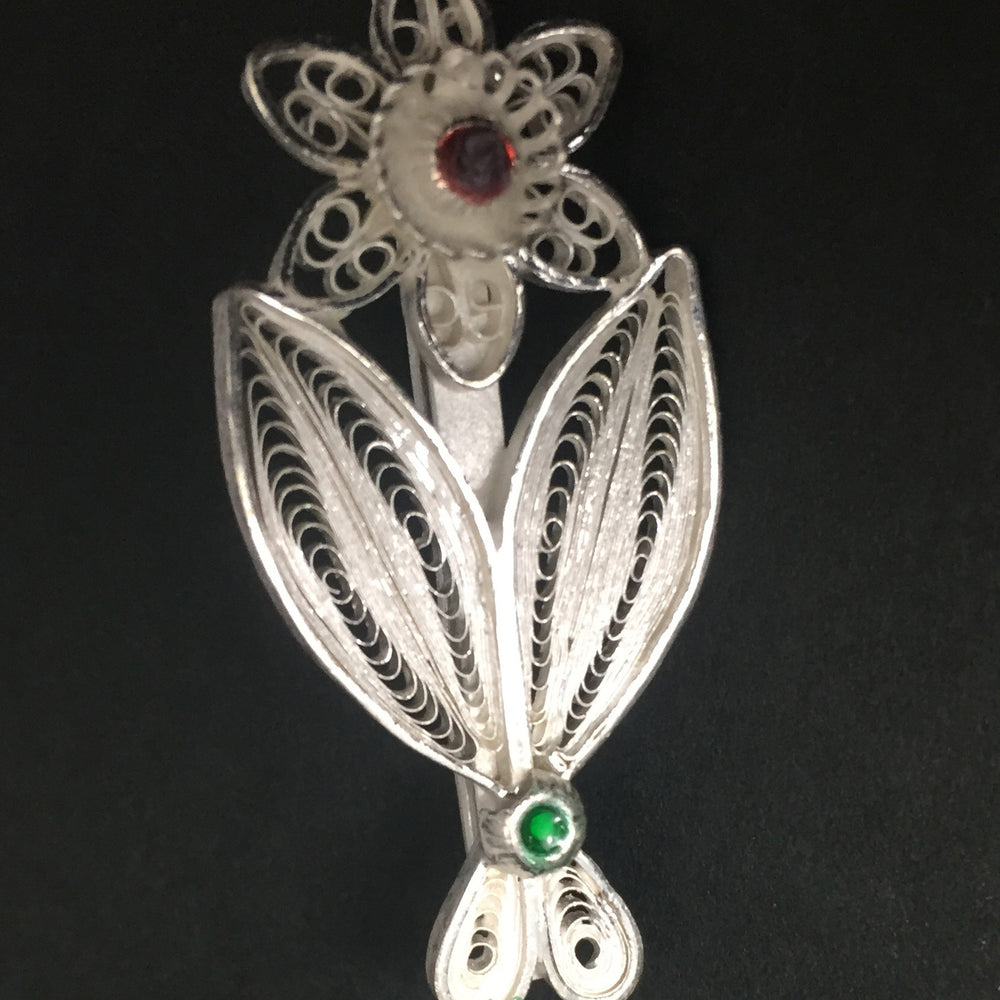 Silver Saree Pin