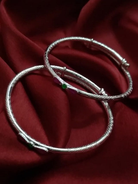 Silver Baby Bangle and Kada