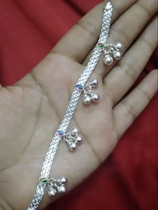 Silver Baby Payal with Ghungroo BB059
