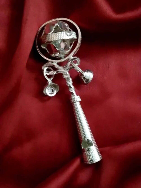 Load image into Gallery viewer, Silver Baby Rattle
