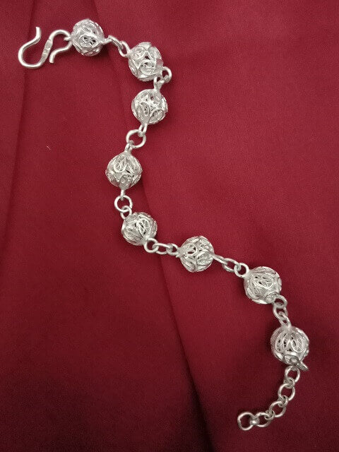 Taraash 925 Sterling Silver CZ Floral Bracelet For Women