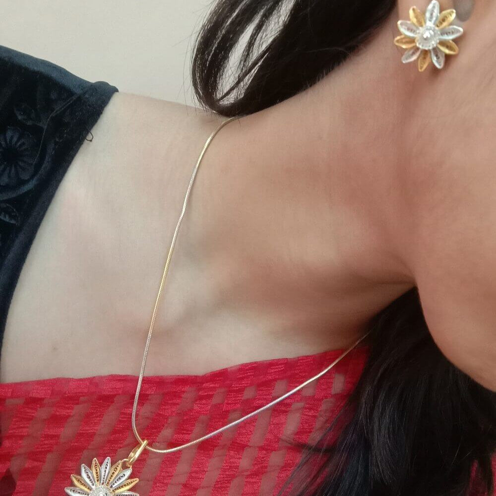 
                      
                        Golden Sunflower Pendant
                      
                    