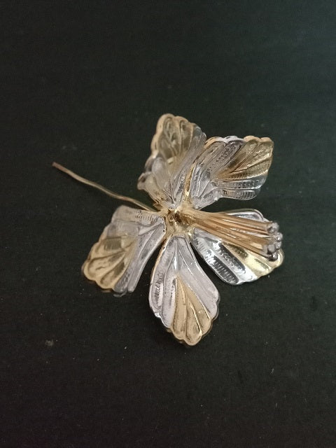 Silver Flower Dual Tone