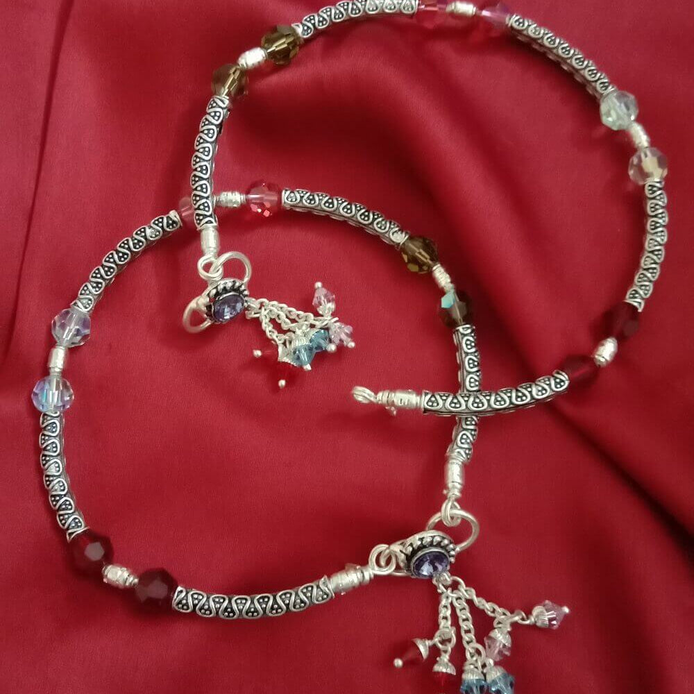 
                      
                        Tribal Silver Anklets
                      
                    