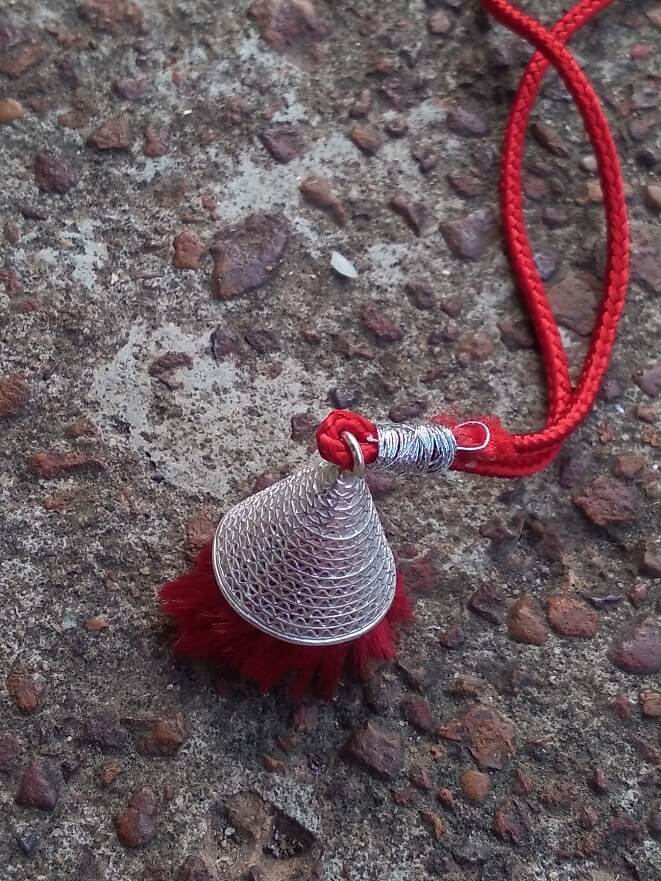 Silver Lumba Rakhi for Bhabhi RAK120_3