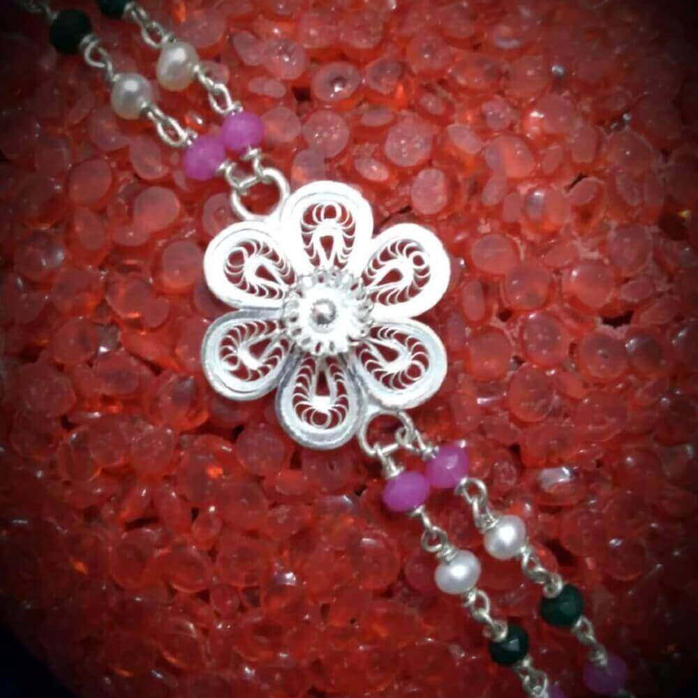 Silver Rakhi Online RAK034