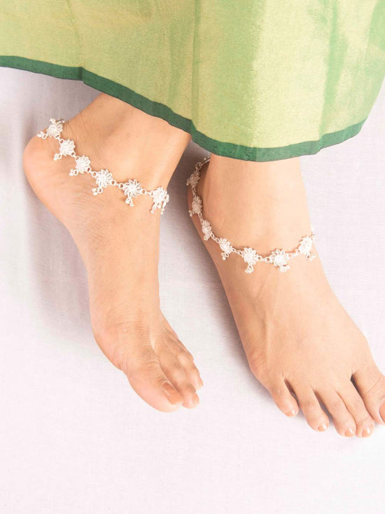 Silver Anklets Chakri