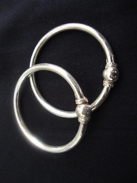 Silver baby bangles