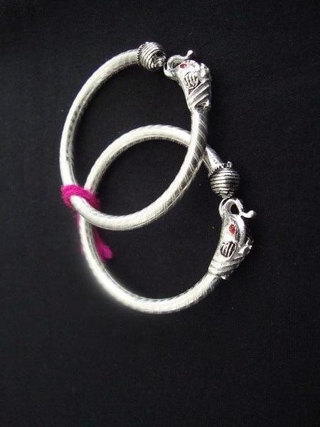 Silver baby bangles