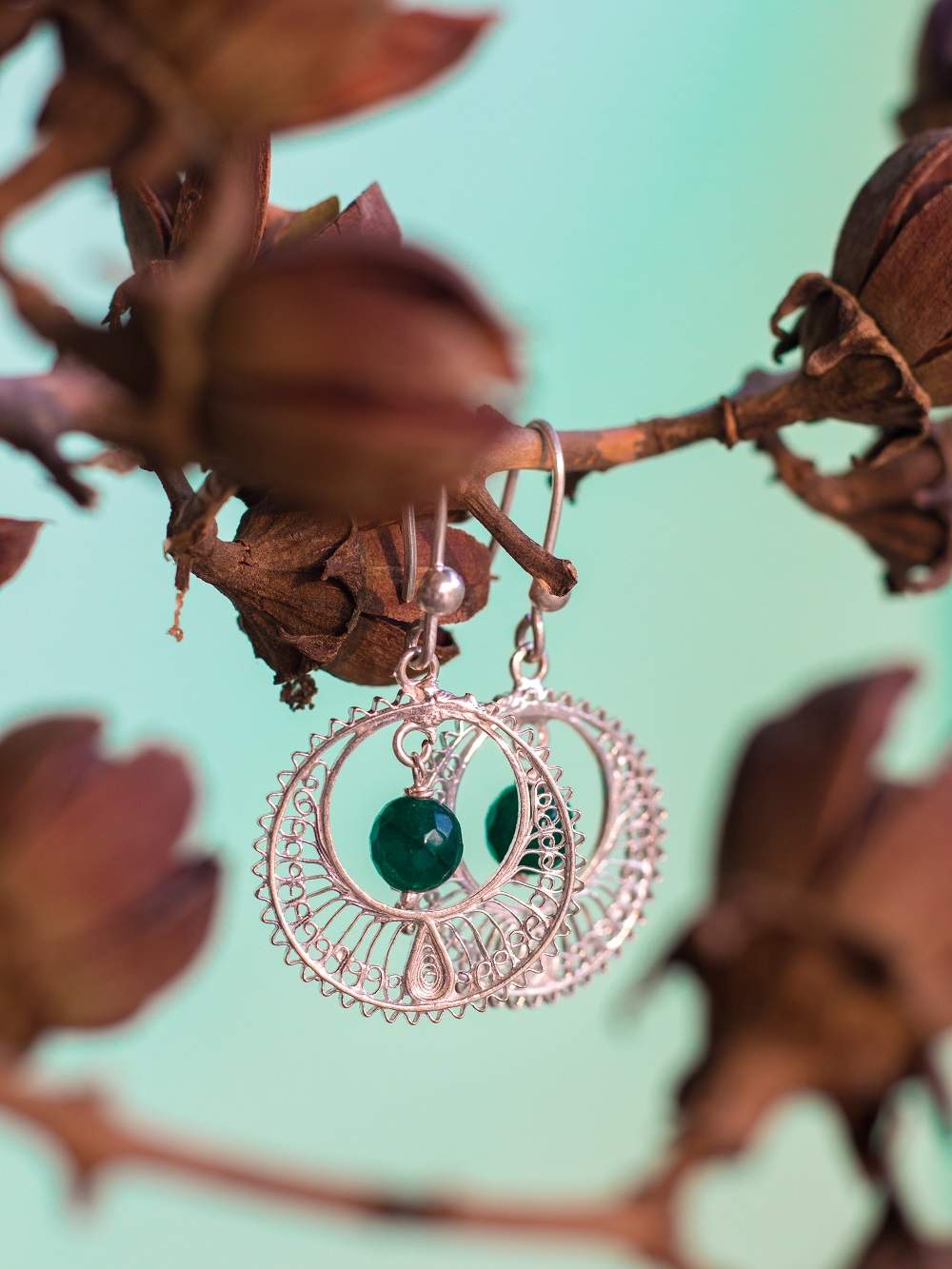 Silver Chandbali     