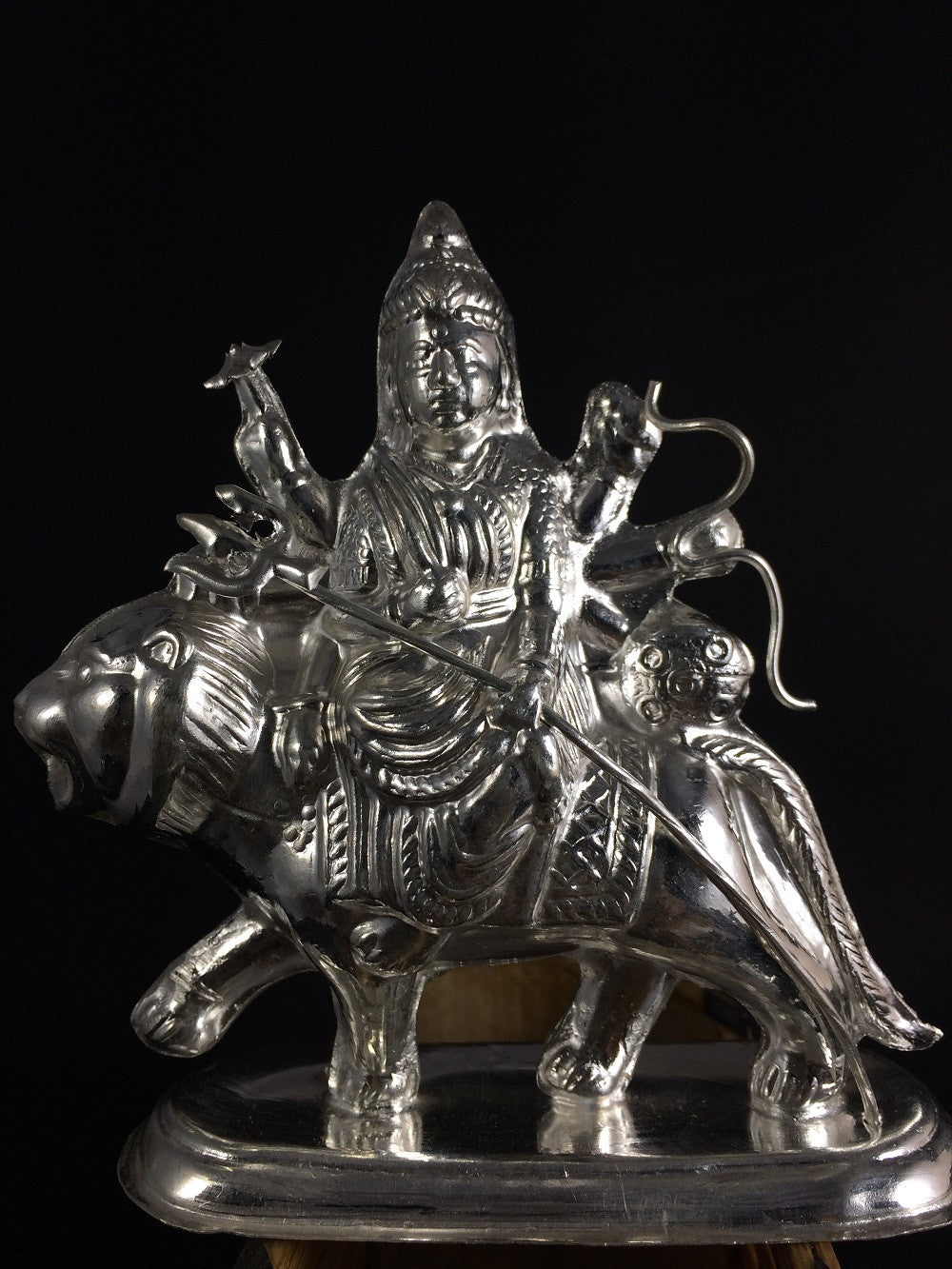 Silver Durga Idol Murti       