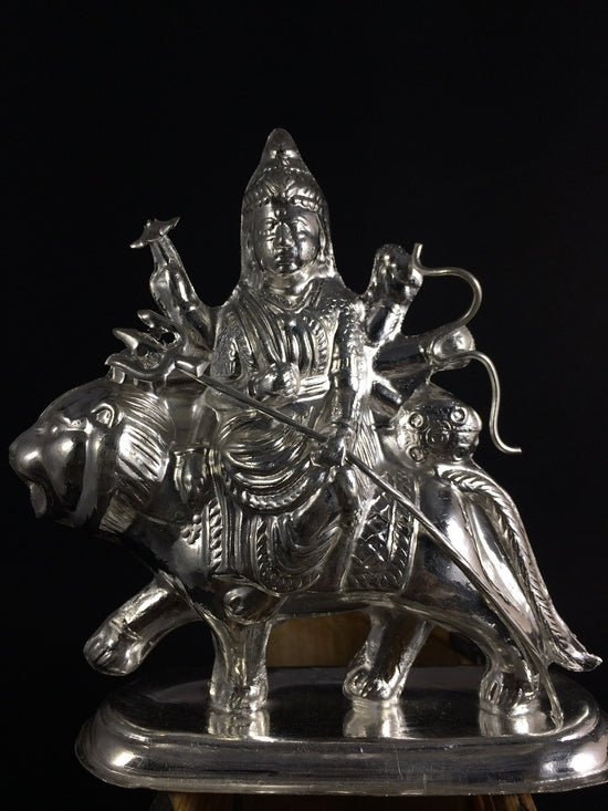 Silver Durga Idol Murti       
