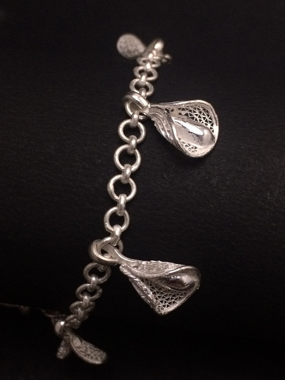 Load image into Gallery viewer, Silver Filigree Anklets for women       
