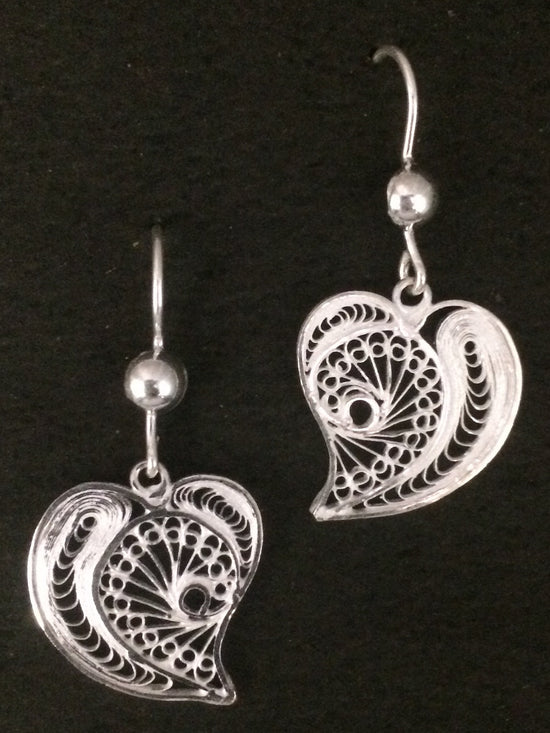 Load image into Gallery viewer, Silver Filigree Earrings      
