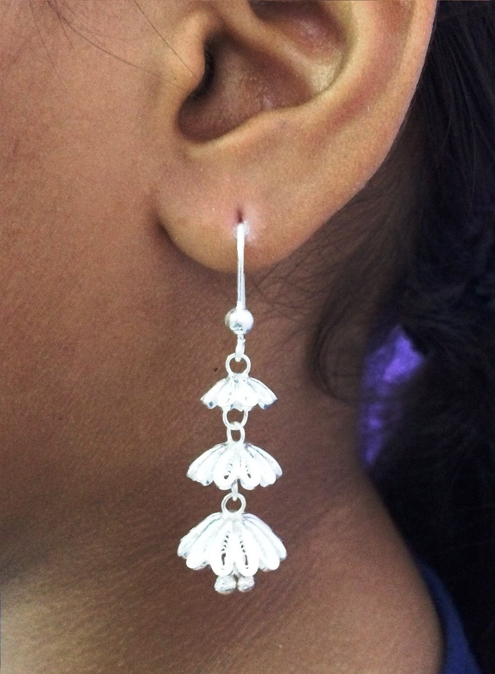 Silver Jhumka