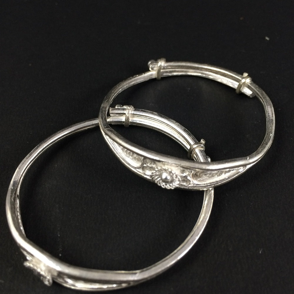 Silver Filigree baby Bangles