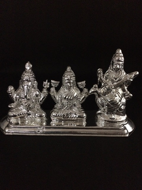 Silver Ganesh Laxmi Diwali   