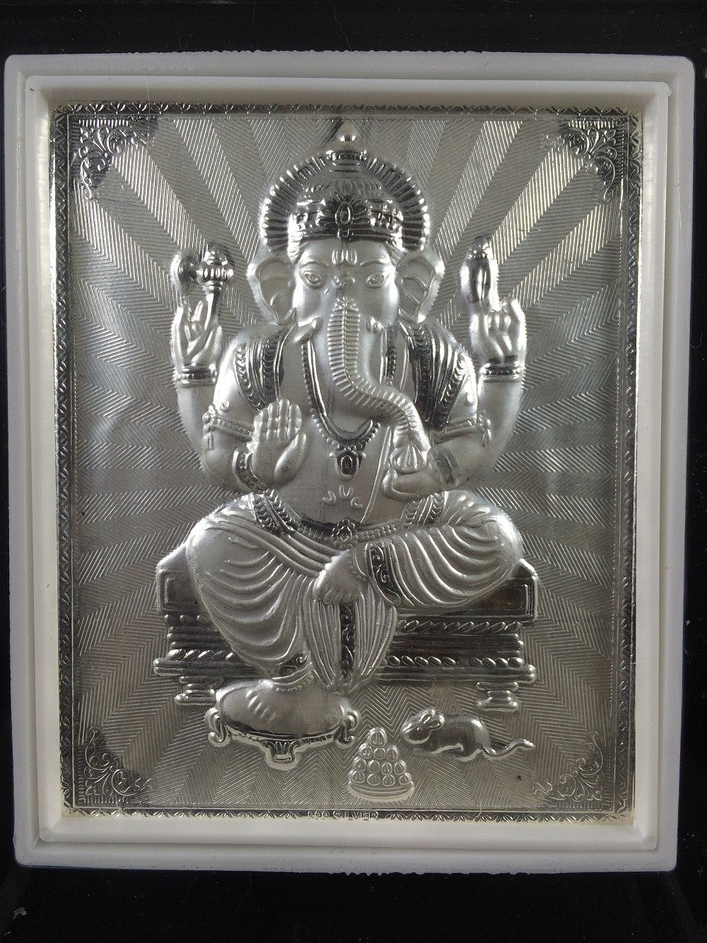 Silver Ganesha Photoframe       