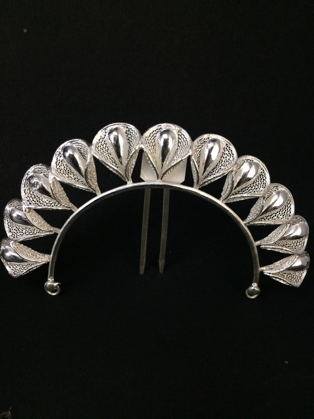 Silver hair accessories