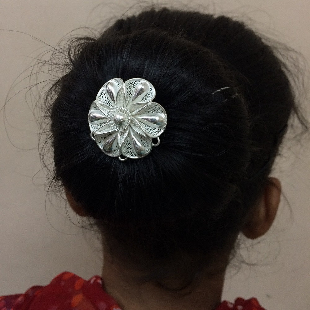 Silver hair accessories