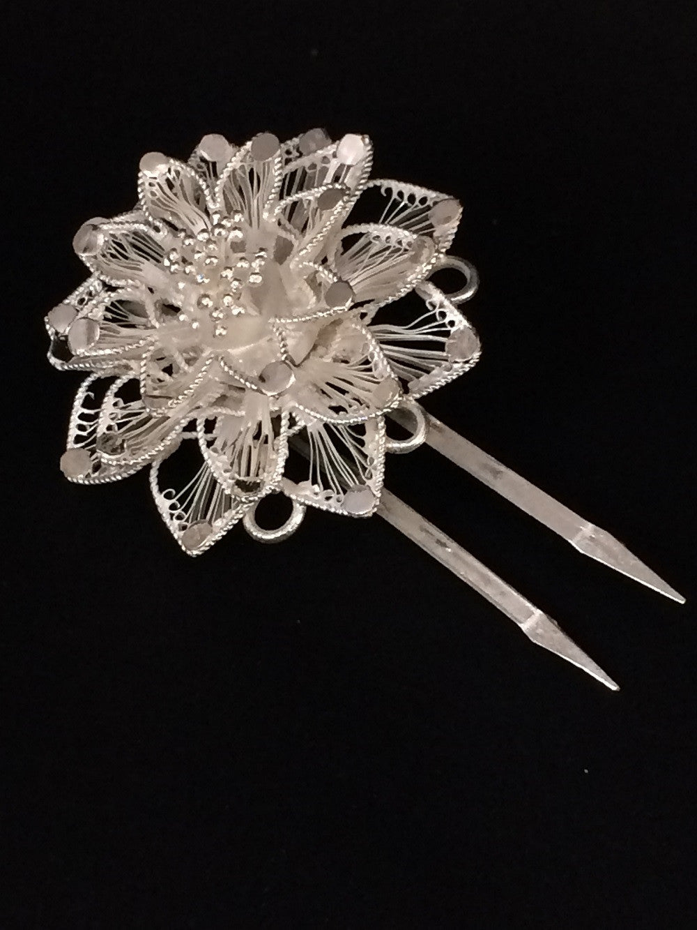 Silver hair accessories