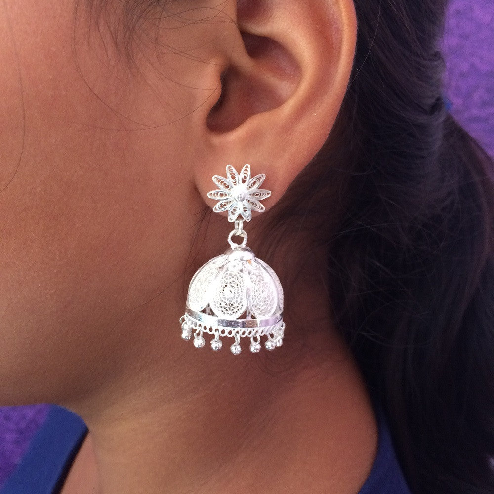 
                      
                        Silver Jhumkas          
                      
                    