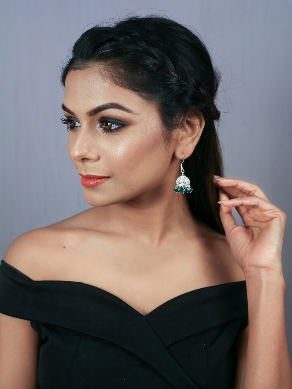 Silver Jhumkas       