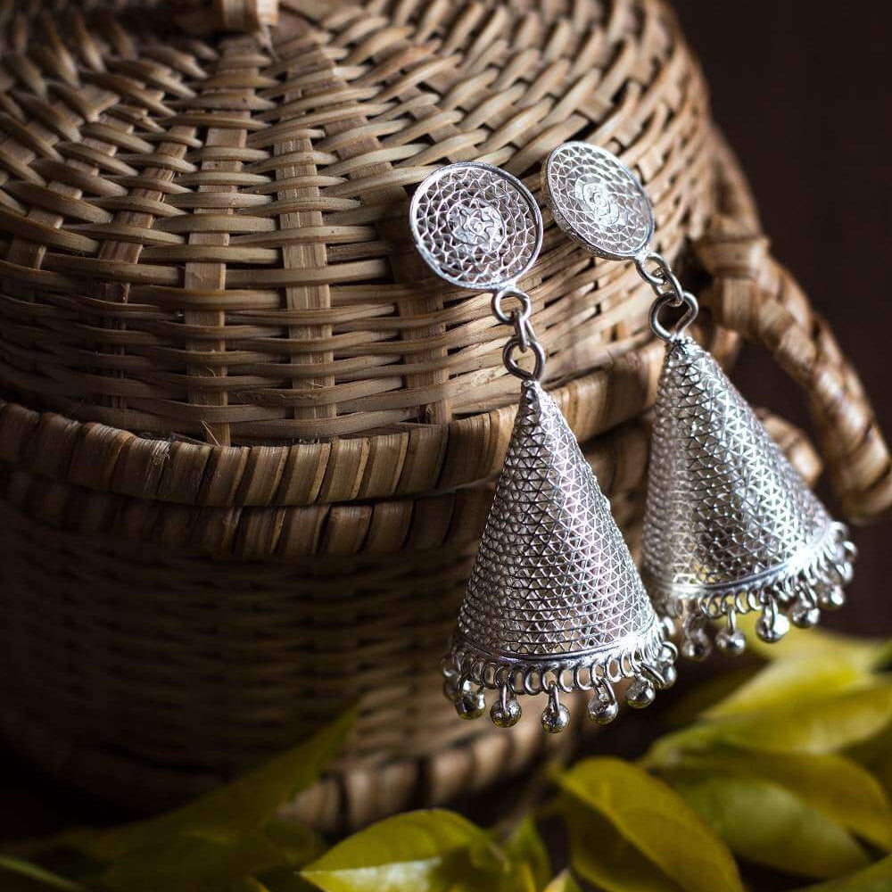 
                      
                        Silver Jhumkas     
                      
                    