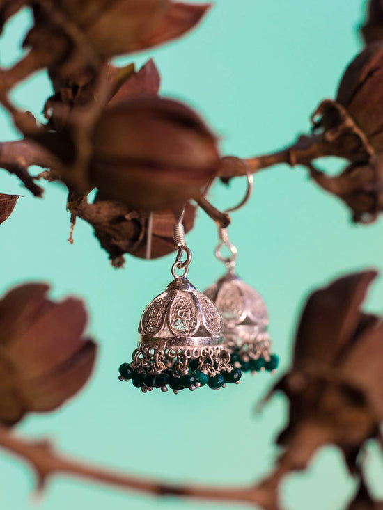 Load image into Gallery viewer, Silver Jhumkis       
