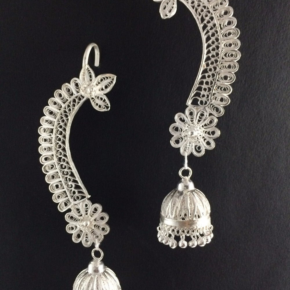 
                      
                        Silver Kaan Jhumka      
                      
                    