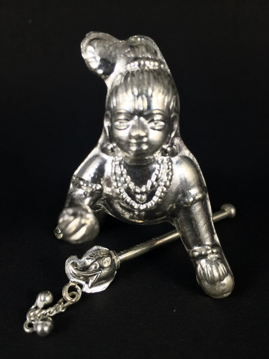 Silver Laddu Gopal idol     