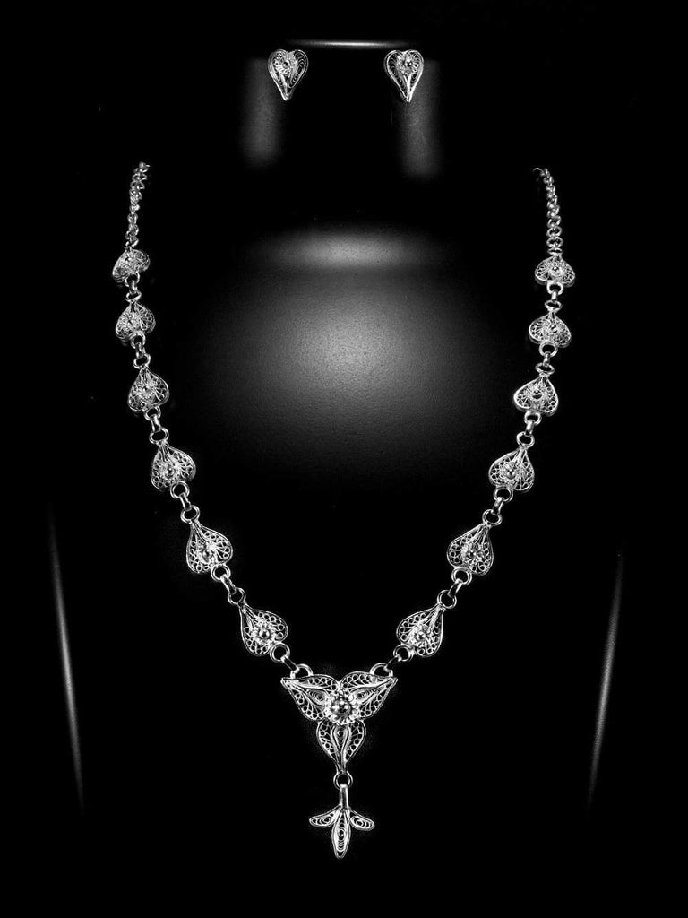 Silver Necklace sets online for women | Handmade Filigree – Silverlinings