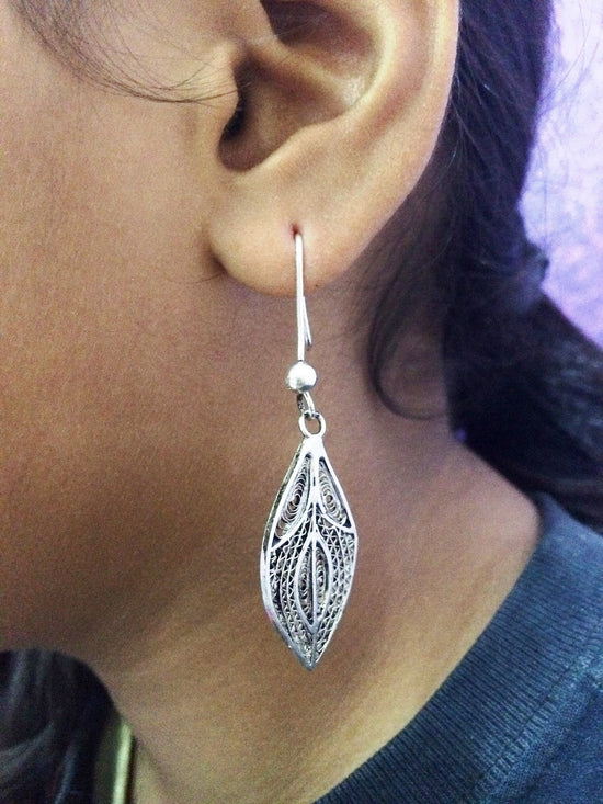 Silver Oxidised earrings      