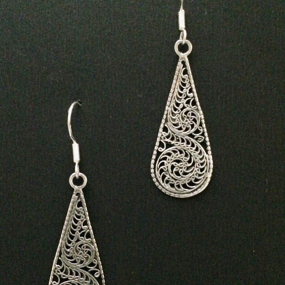Silver Oxidized earrings         