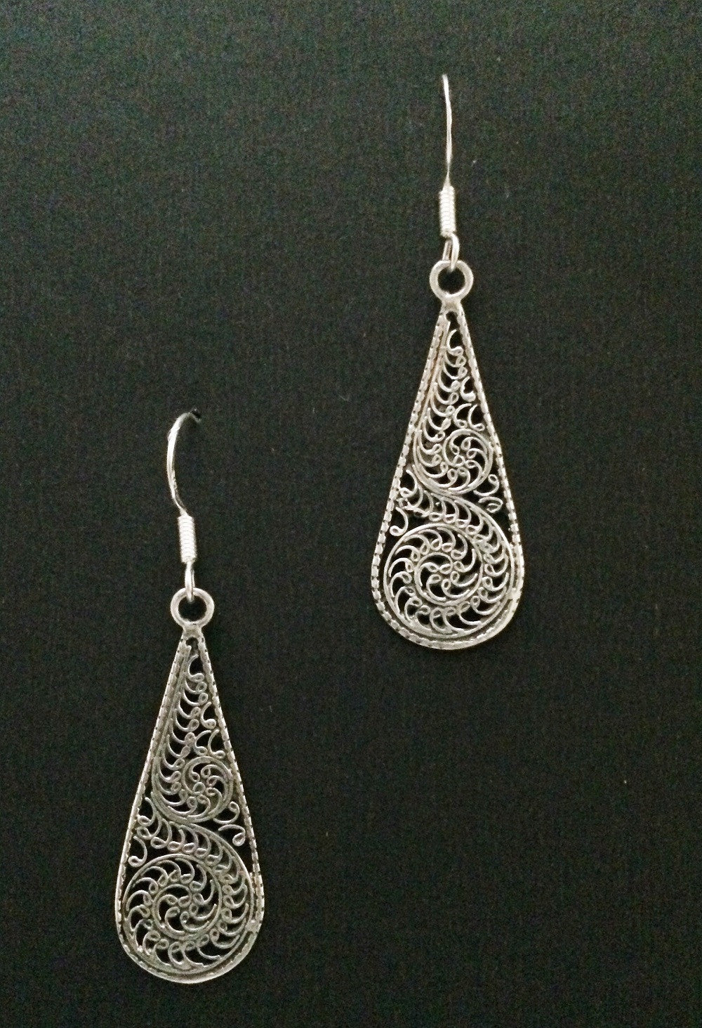 Silver Oxidized earrings         