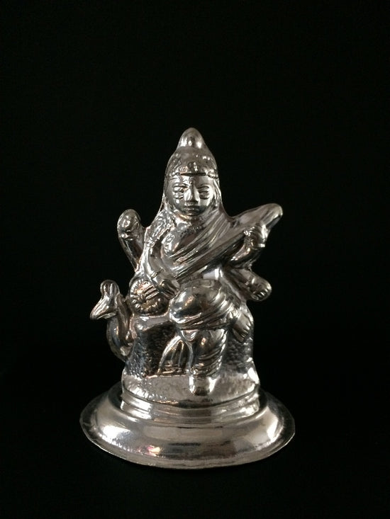 Silver Saraswali idol      