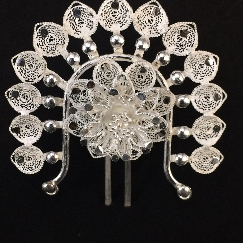 Silver hair accessories