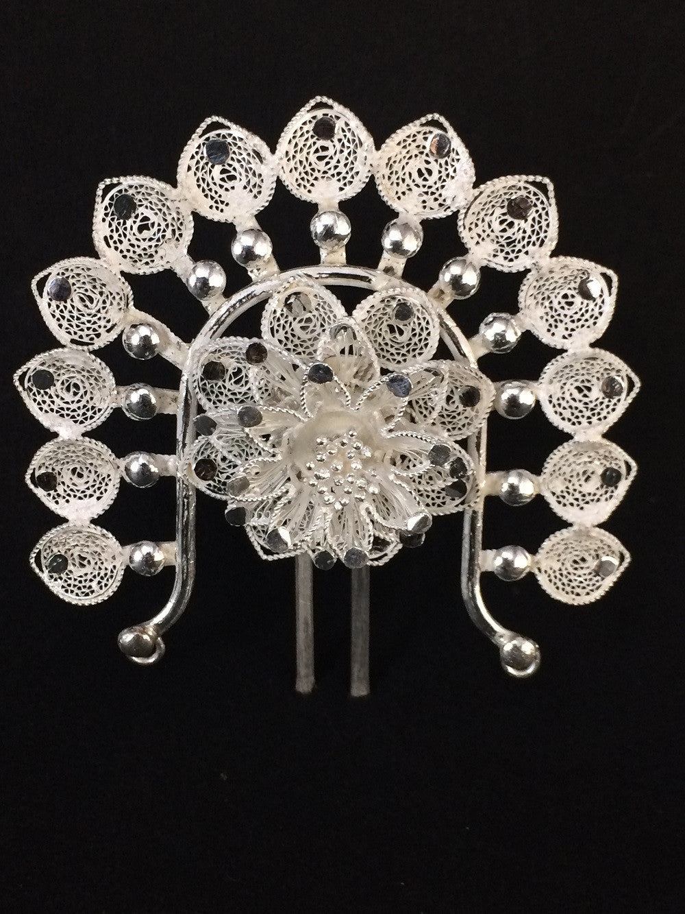 Silver hair accessories