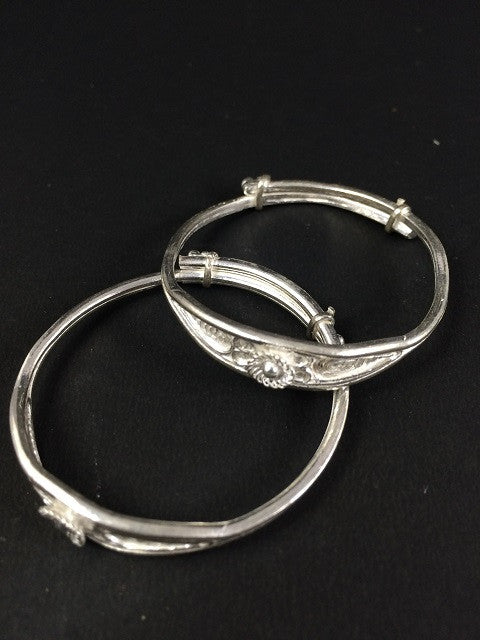 Silver baby Bangles