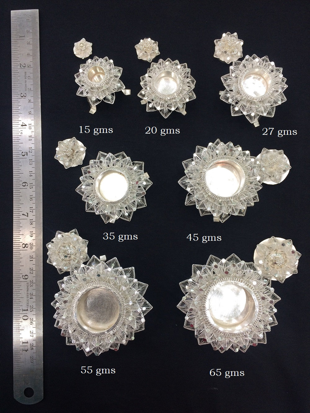 Silver Filigree Sindoor Box