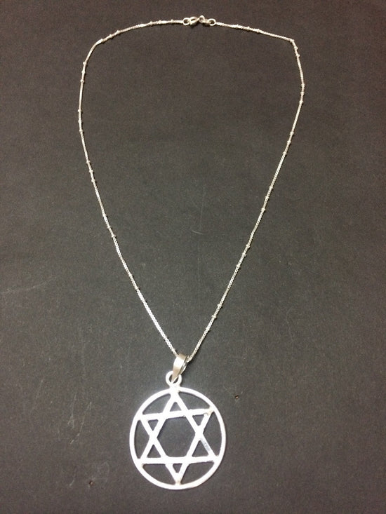 Load image into Gallery viewer, Star of David Silver Pendant        
