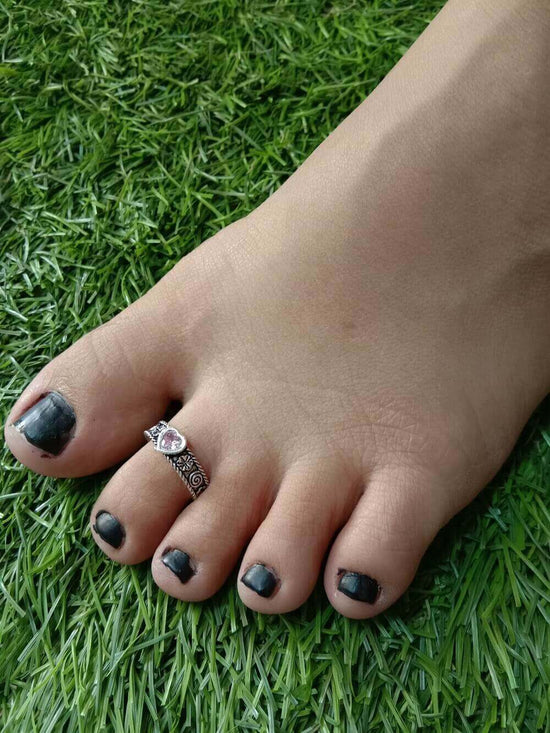 Stone Toe Ring Single