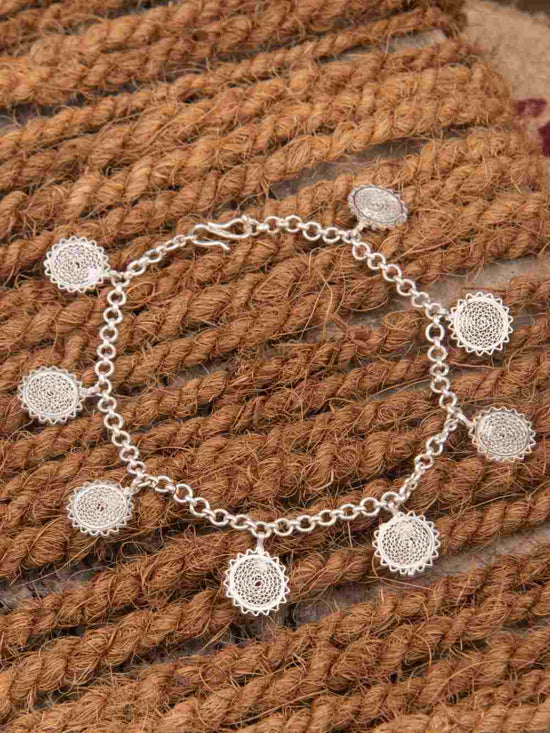 Load image into Gallery viewer, Silver Anklet Circle Single
